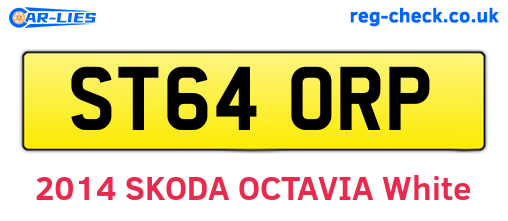 ST64ORP are the vehicle registration plates.