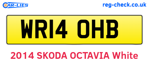 WR14OHB are the vehicle registration plates.