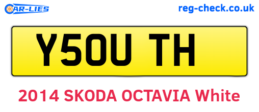 Y50UTH are the vehicle registration plates.