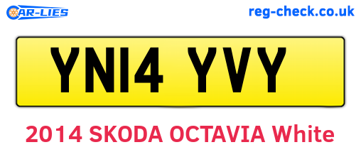 YN14YVY are the vehicle registration plates.