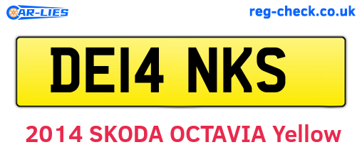 DE14NKS are the vehicle registration plates.