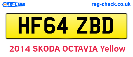 HF64ZBD are the vehicle registration plates.