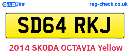SD64RKJ are the vehicle registration plates.