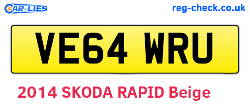 VE64WRU are the vehicle registration plates.
