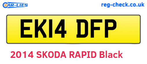 EK14DFP are the vehicle registration plates.