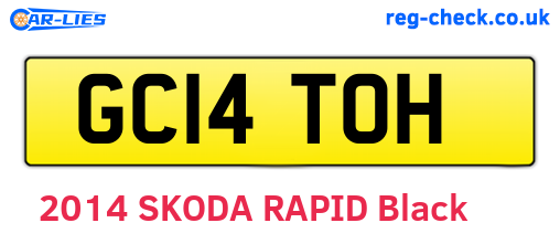 GC14TOH are the vehicle registration plates.