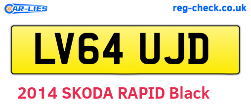 LV64UJD are the vehicle registration plates.