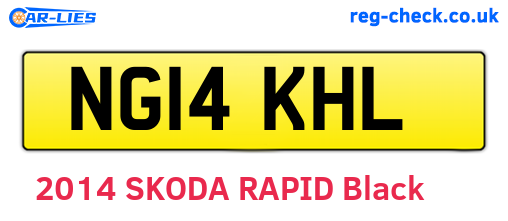 NG14KHL are the vehicle registration plates.