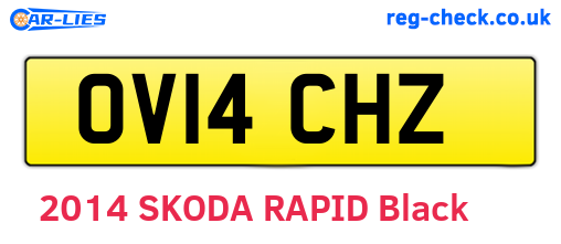 OV14CHZ are the vehicle registration plates.