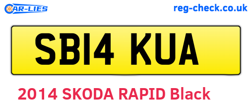 SB14KUA are the vehicle registration plates.