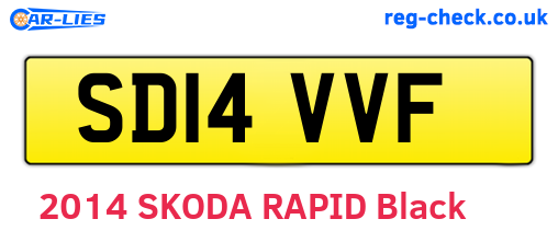 SD14VVF are the vehicle registration plates.