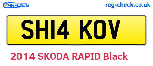 SH14KOV are the vehicle registration plates.