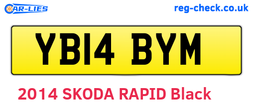 YB14BYM are the vehicle registration plates.