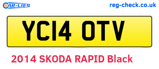 YC14OTV are the vehicle registration plates.