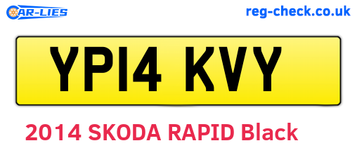 YP14KVY are the vehicle registration plates.