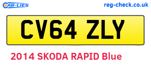 CV64ZLY are the vehicle registration plates.