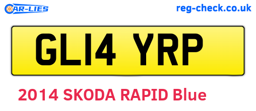 GL14YRP are the vehicle registration plates.