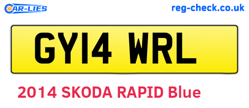GY14WRL are the vehicle registration plates.