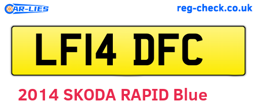 LF14DFC are the vehicle registration plates.