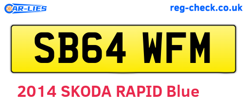 SB64WFM are the vehicle registration plates.
