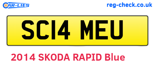 SC14MEU are the vehicle registration plates.