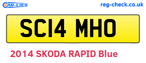 SC14MHO are the vehicle registration plates.