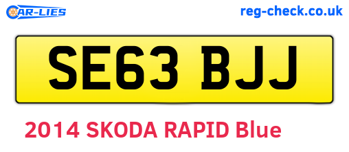 SE63BJJ are the vehicle registration plates.