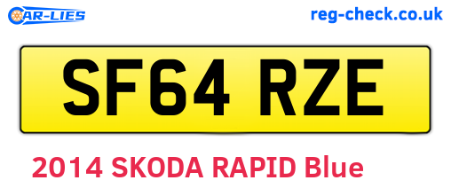 SF64RZE are the vehicle registration plates.