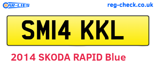 SM14KKL are the vehicle registration plates.