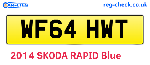 WF64HWT are the vehicle registration plates.
