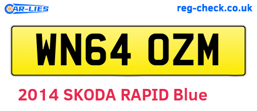 WN64OZM are the vehicle registration plates.