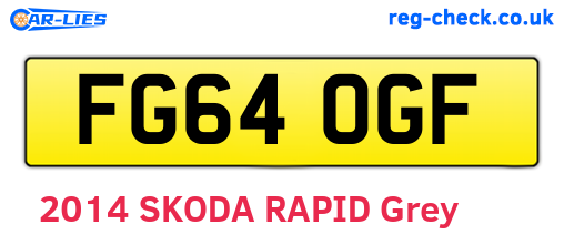 FG64OGF are the vehicle registration plates.