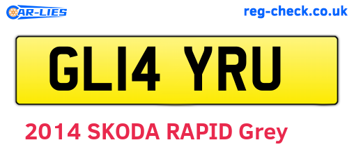 GL14YRU are the vehicle registration plates.