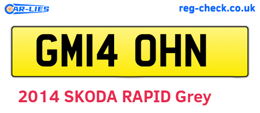 GM14OHN are the vehicle registration plates.