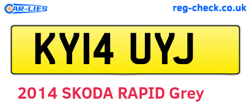 KY14UYJ are the vehicle registration plates.