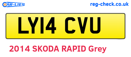 LY14CVU are the vehicle registration plates.