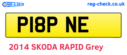 P18PNE are the vehicle registration plates.