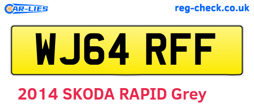 WJ64RFF are the vehicle registration plates.