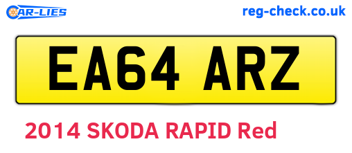EA64ARZ are the vehicle registration plates.