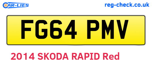 FG64PMV are the vehicle registration plates.