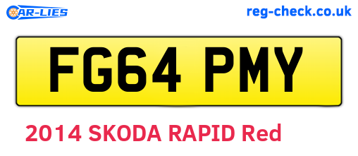 FG64PMY are the vehicle registration plates.
