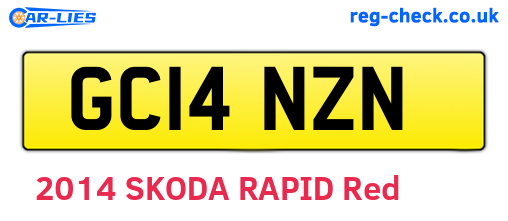 GC14NZN are the vehicle registration plates.