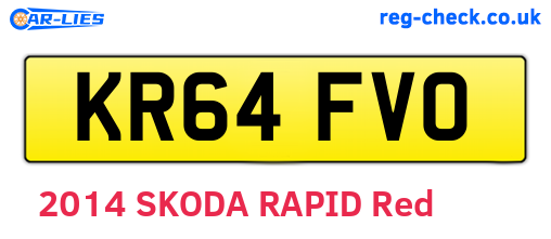 KR64FVO are the vehicle registration plates.