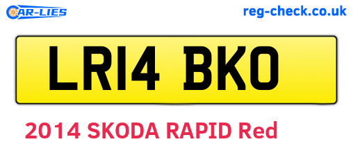 LR14BKO are the vehicle registration plates.