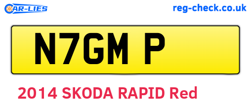 N7GMP are the vehicle registration plates.