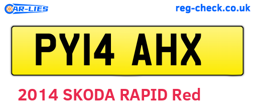 PY14AHX are the vehicle registration plates.