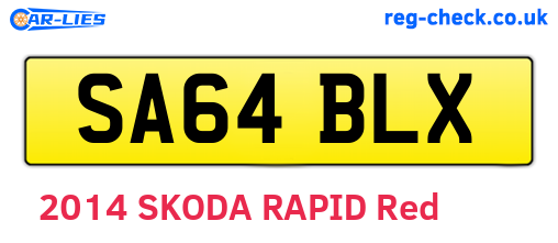 SA64BLX are the vehicle registration plates.