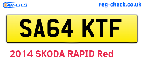 SA64KTF are the vehicle registration plates.