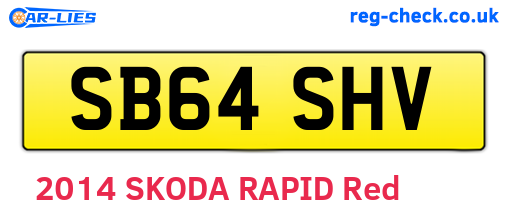SB64SHV are the vehicle registration plates.