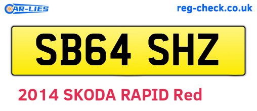 SB64SHZ are the vehicle registration plates.
